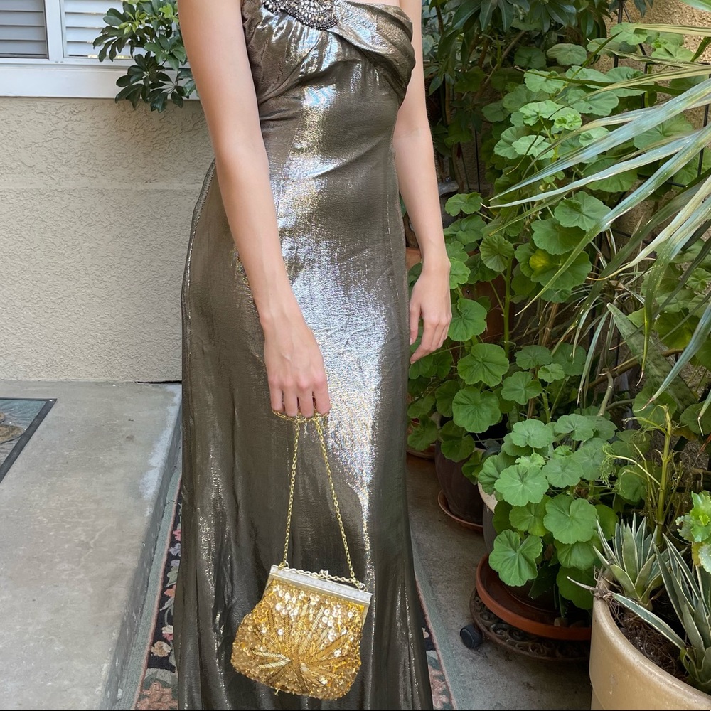 Vintage gold all beaded mini bag